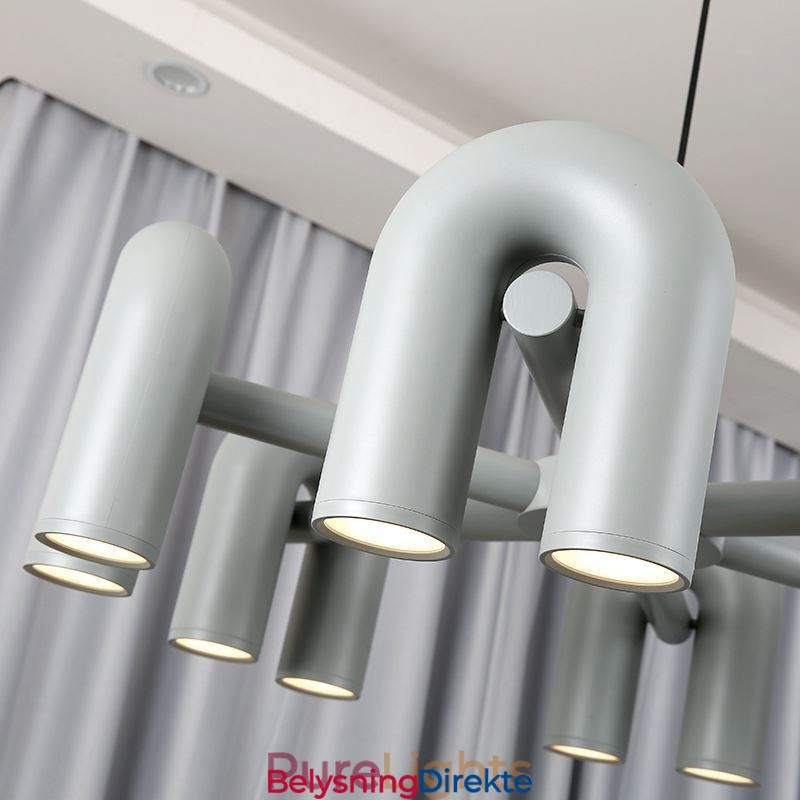 Rund Pendellampe I Smijern, U-Formet Taklampe, 90 Graders Roterende Skjerm