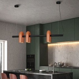 Taklampe I Smijern, U-Formet Pendellampe, 90 Graders Roterende Skjerm