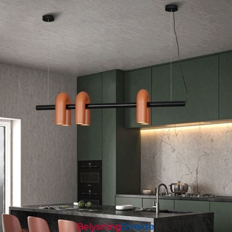 Taklampe I Smijern, U-Formet Pendellampe, 90 Graders Roterende Skjerm