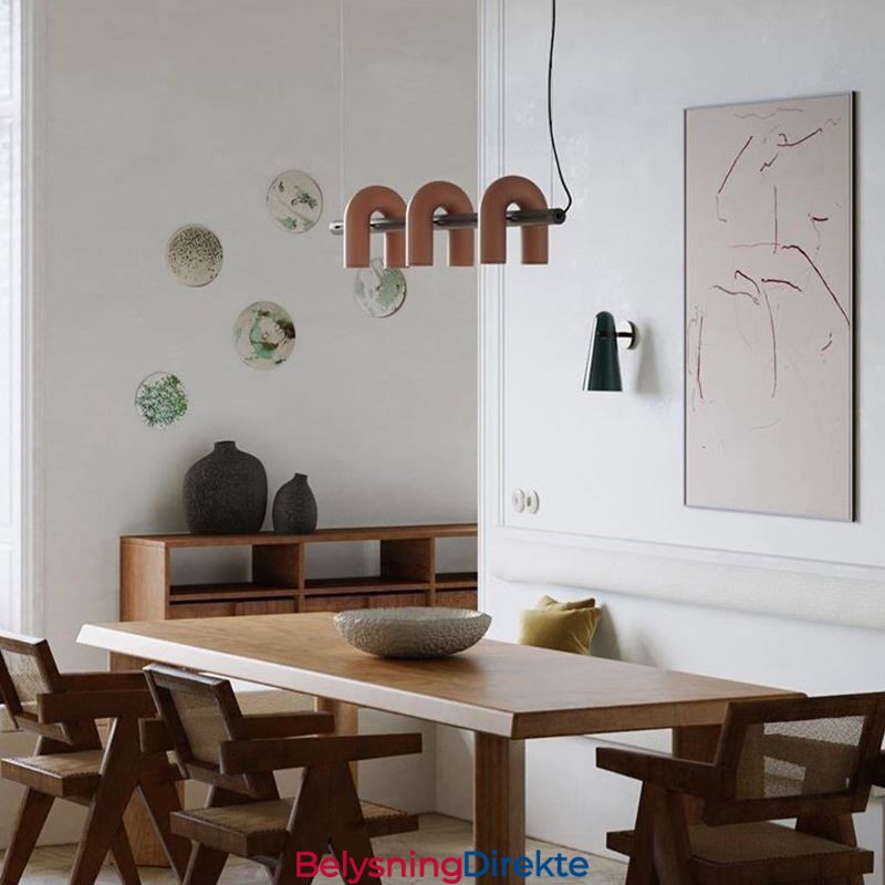 Taklampe I Smijern, U-Formet Pendellampe, 90 Graders Roterende Skjerm