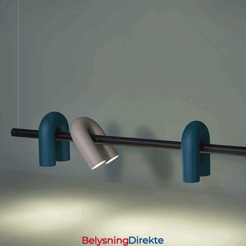 Taklampe I Smijern, U-Formet Pendellampe, 90 Graders Roterende Skjerm