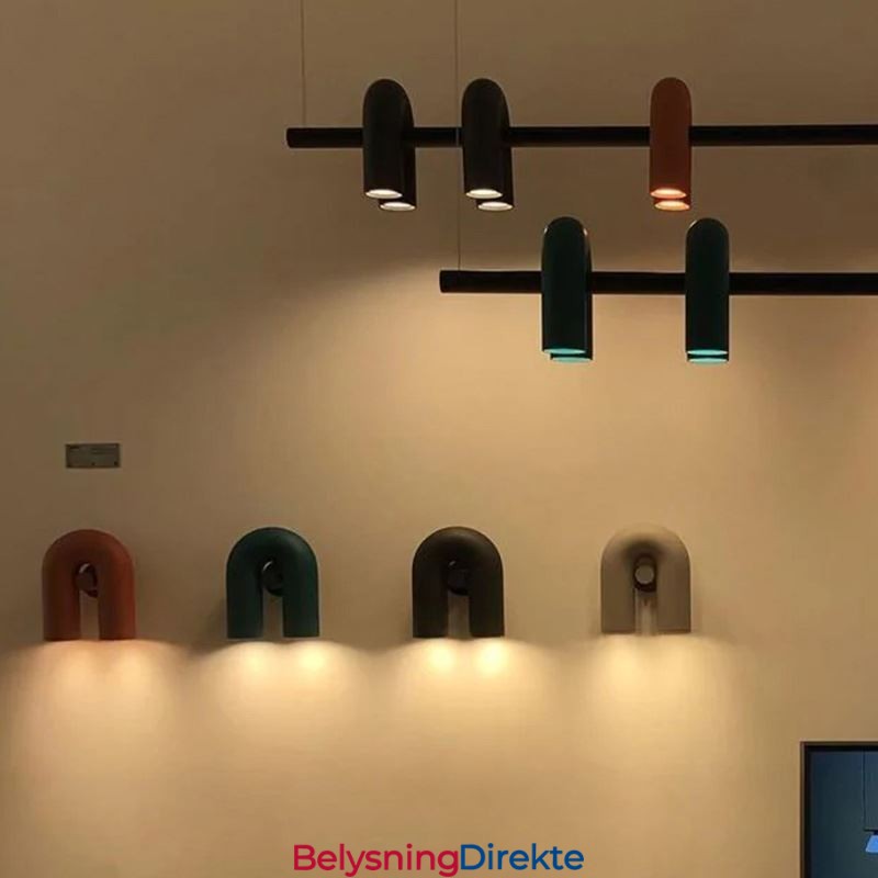 Taklampe I Smijern, U-Formet Pendellampe, 90 Graders Roterende Skjerm