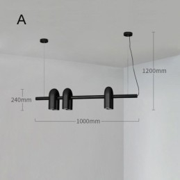 Taklampe I Smijern, U-Formet Pendellampe, 90 Graders Roterende Skjerm