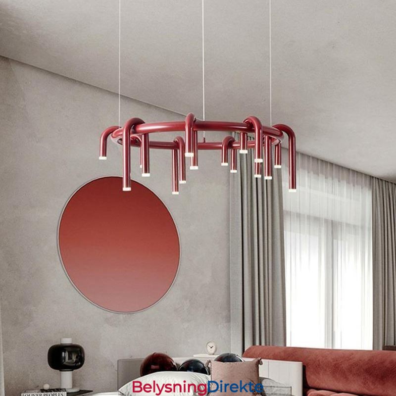 Taklampe Moderne Nordisk Duplex Bygning Sirkulær U-Formet Pendellampe