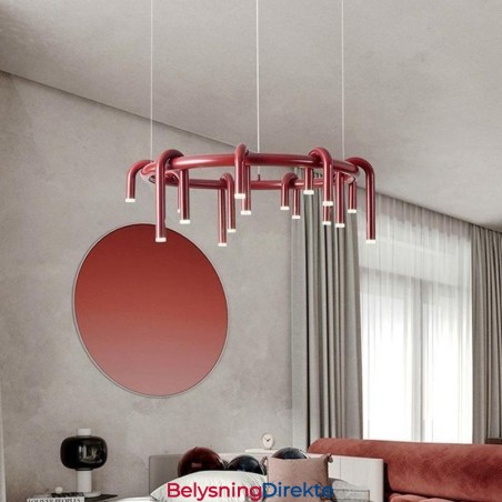 Taklampe Moderne Nordisk Duplex Bygning Sirkulær U-Formet Pendellampe
