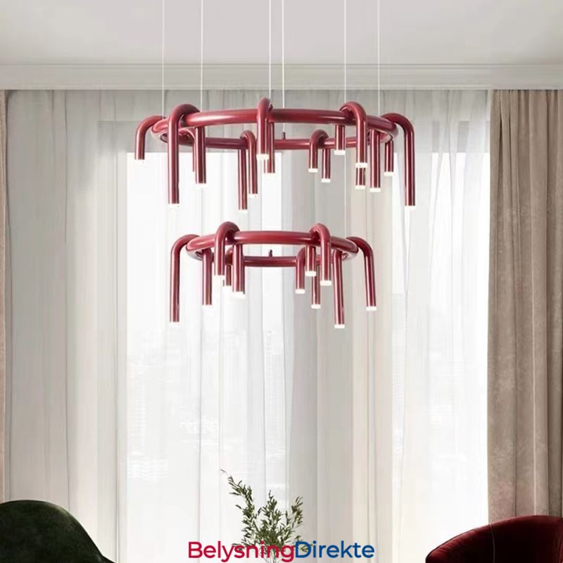 Taklampe Moderne Nordisk Duplex Bygning Sirkulær U-Formet Pendellampe