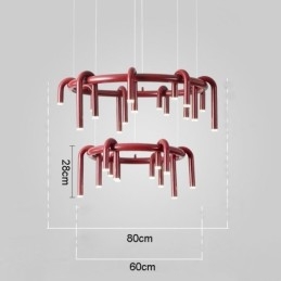 Taklampe Moderne Nordisk Duplex Bygning Sirkulær U-Formet Pendellampe