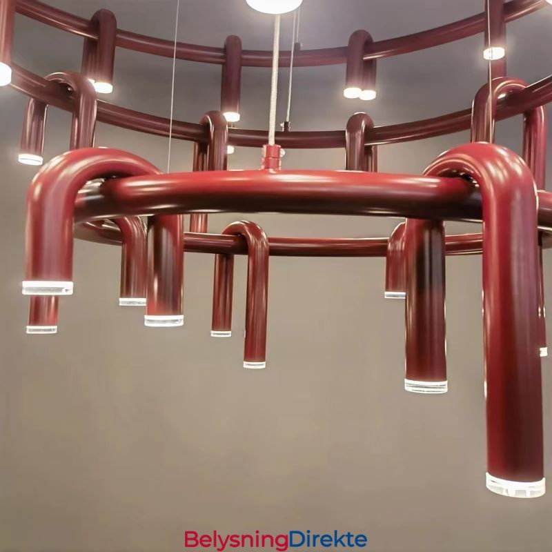 Taklampe Moderne Nordisk Duplex Bygning Sirkulær U-Formet Pendellampe