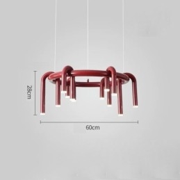 Taklampe Moderne Nordisk Duplex Bygning Sirkulær U-Formet Pendellampe