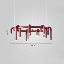 Taklampe Moderne Nordisk Duplex Bygning Sirkulær U-Formet Pendellampe