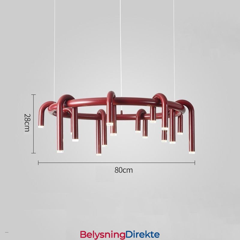 Taklampe Moderne Nordisk Duplex Bygning Sirkulær U-Formet Pendellampe
