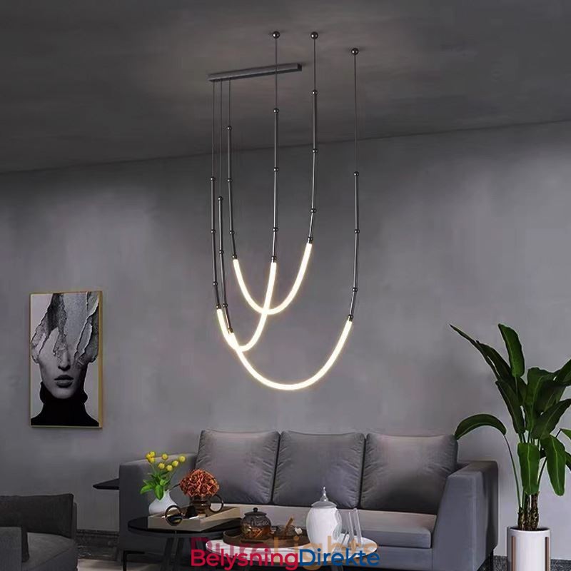 Pendellampe Creative Line Bambus Taklampe Svart Gull