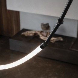 Pendellampe Creative Line Bambus Taklampe Svart Gull