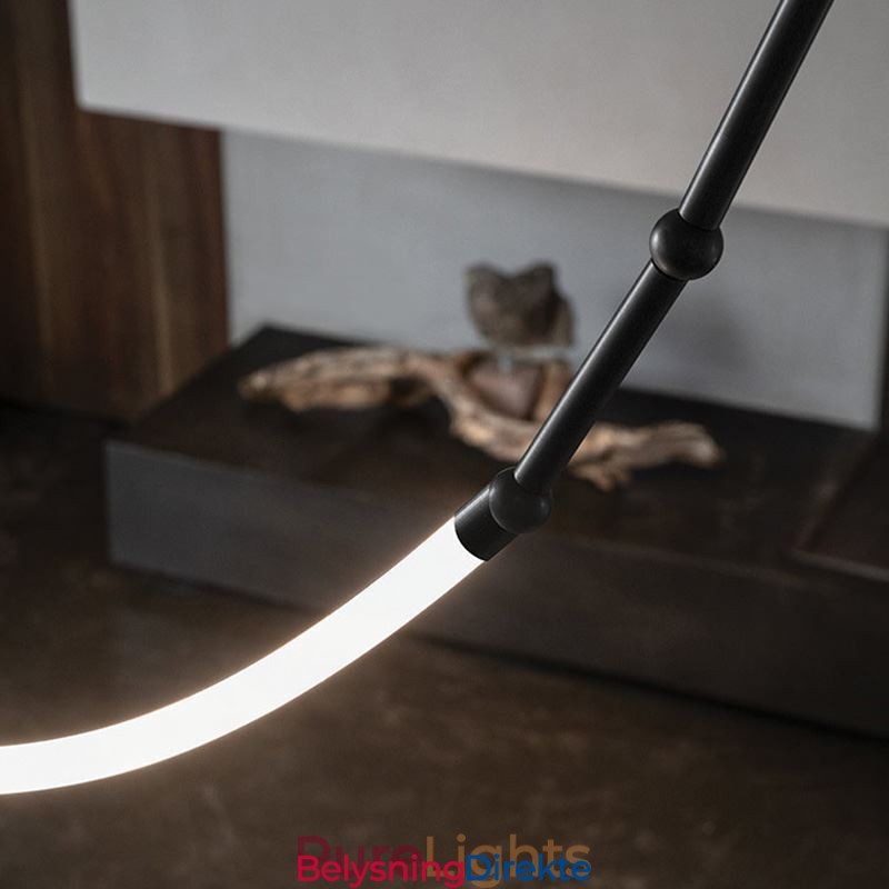 Pendellampe Creative Line Bambus Taklampe Svart Gull