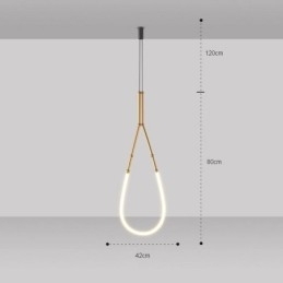 Pendellampe Creative Line Bambus Taklampe Svart Gull