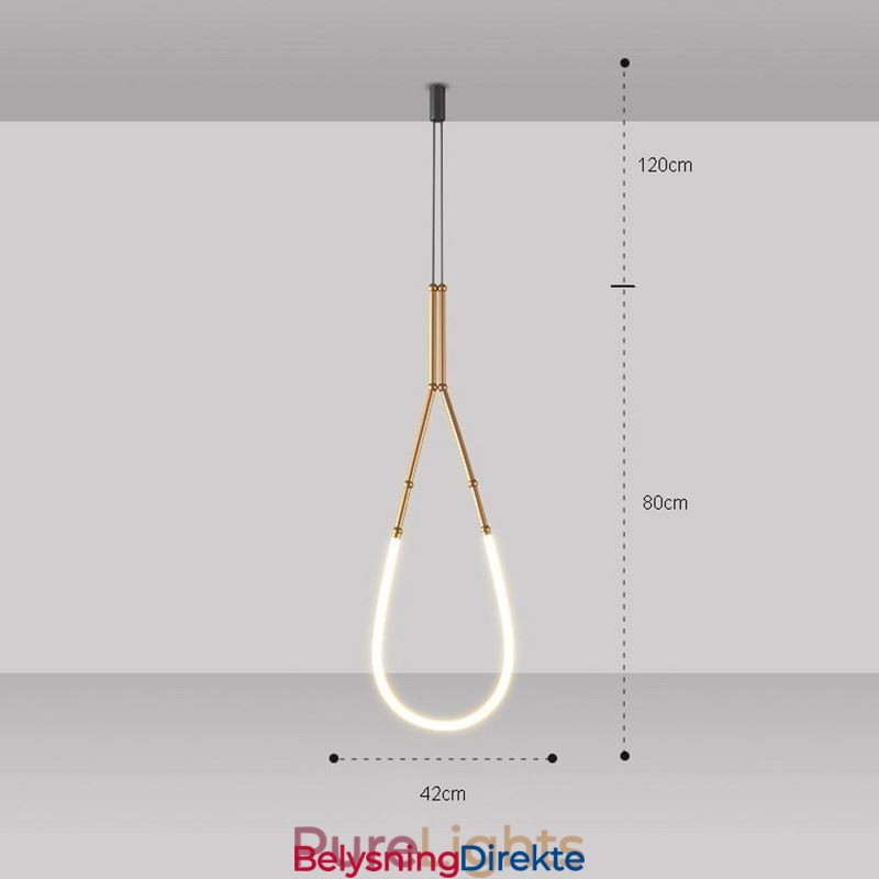 Pendellampe Creative Line Bambus Taklampe Svart Gull