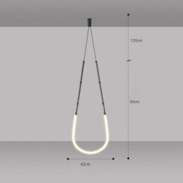 Pendellampe Creative Line Bambus Taklampe Svart Gull