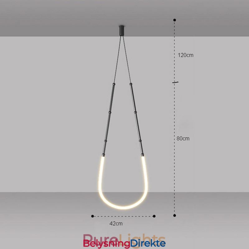 Pendellampe Creative Line Bambus Taklampe Svart Gull