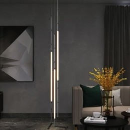 Taklampe Creative Line Bambus Hengelampe Svart Gull