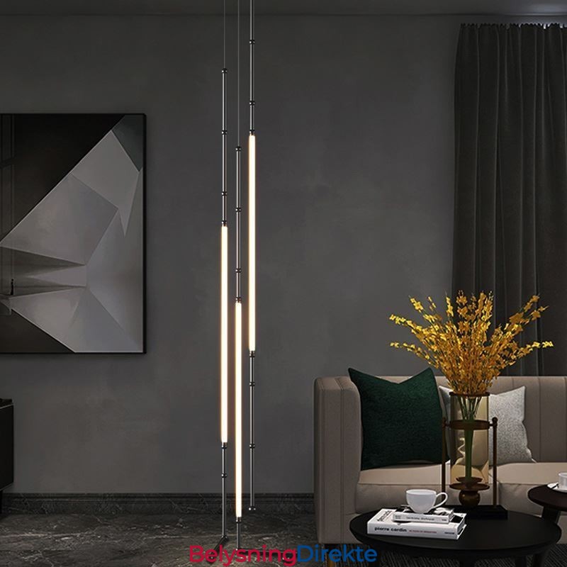 Taklampe Creative Line Bambus Hengelampe Svart Gull