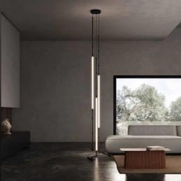 Taklampe Creative Line Bambus Hengelampe Svart Gull