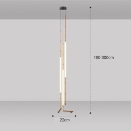 Taklampe Creative Line Bambus Hengelampe Svart Gull