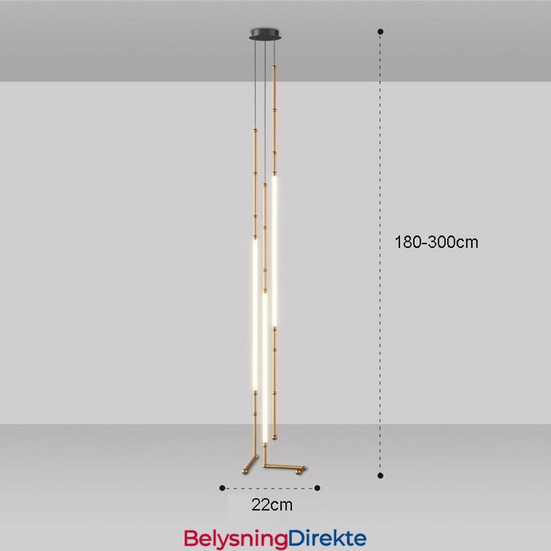 Taklampe Creative Line Bambus Hengelampe Svart Gull