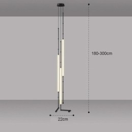 Taklampe Creative Line Bambus Hengelampe Svart Gull