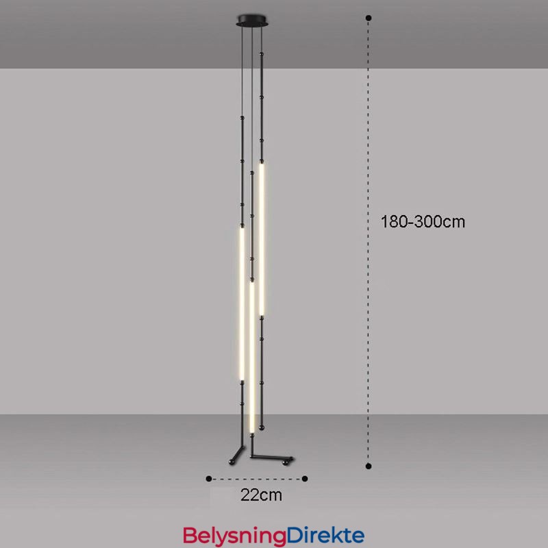 Taklampe Creative Line Bambus Hengelampe Svart Gull
