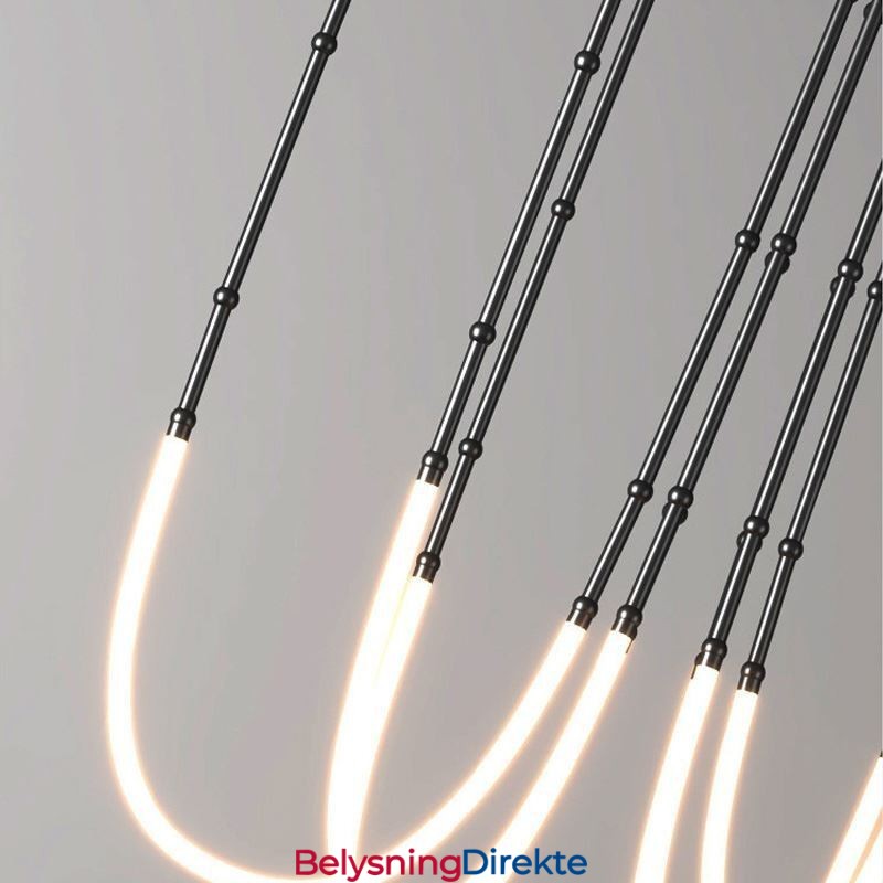 Taklampe Creative Line Bambus Hengelampe Svart Gull