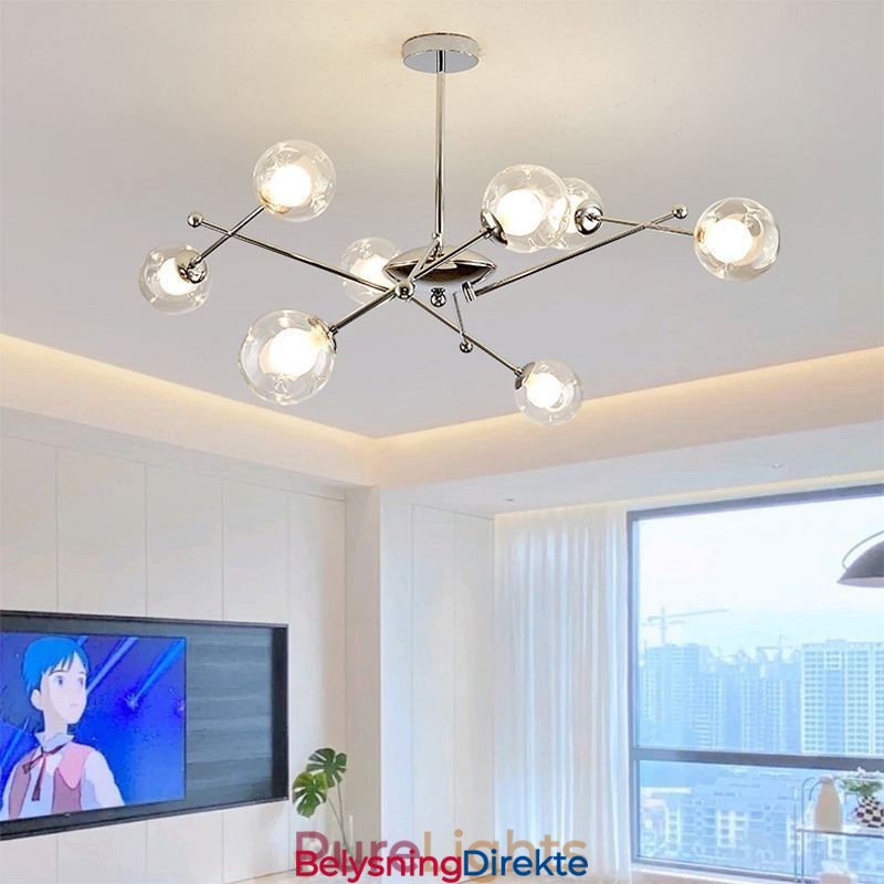 Glass Pendellampe I Europeisk Stil, Enkel Magisk Bønnetaklampe