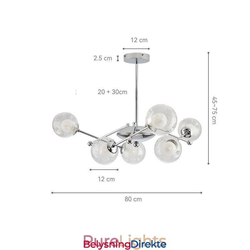 Glass Pendellampe I Europeisk Stil, Enkel Magisk Bønnetaklampe