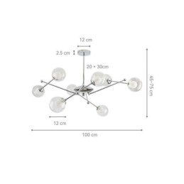 Glass Pendellampe I Europeisk Stil, Enkel Magisk Bønnetaklampe
