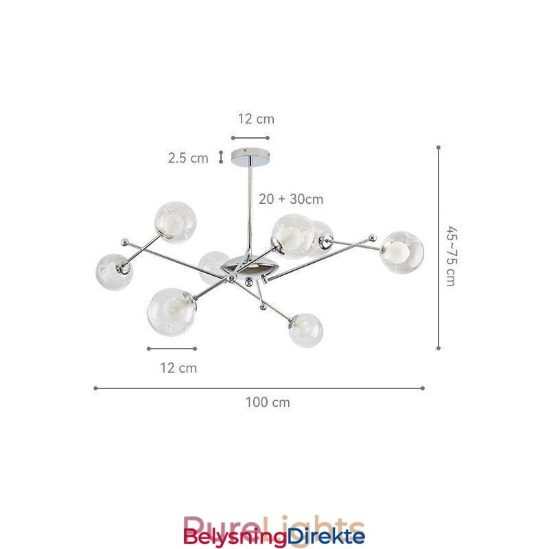Glass Pendellampe I Europeisk Stil, Enkel Magisk Bønnetaklampe