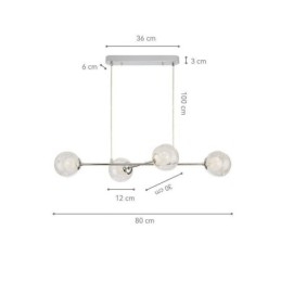 Glass Hengelampe Europeisk Magic Bean Pendellampe Med 4 Lys