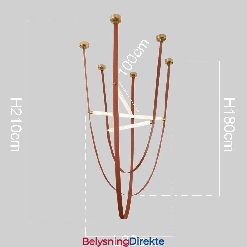 Europeisk Pendellampe I Wabi Sabi-Stil Med Belte, Dekorativ Lampe