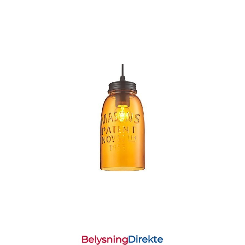 Pendellampe Med 1 Lys I Italiensk Stil, Gjennomsiktig Galvanisering