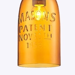 Pendellampe Med 1 Lys I Italiensk Stil, Gjennomsiktig Galvanisering