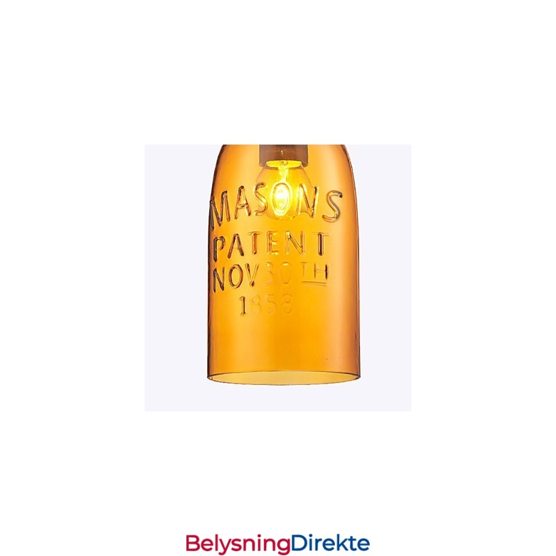 Pendellampe Med 1 Lys I Italiensk Stil, Gjennomsiktig Galvanisering