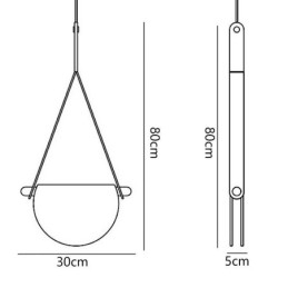 Moderne Minimalistisk Taklampe I Glass Med Belteform