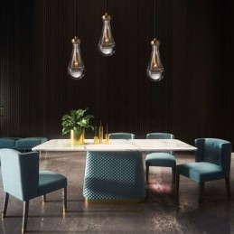 Vanndråpe Pendellampe Moderne Minimalistisk Kobber Kunst Taklampe