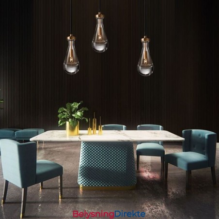 Vanndråpe Pendellampe Moderne Minimalistisk Kobber Kunst Taklampe