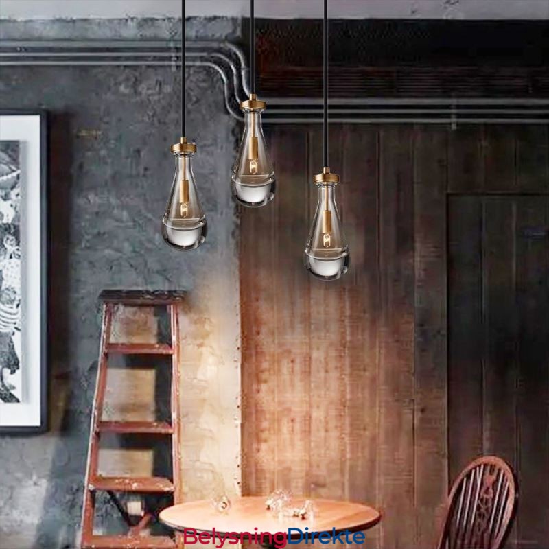 Vanndråpe Pendellampe Moderne Minimalistisk Kobber Kunst Taklampe