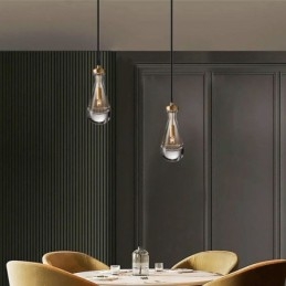 Vanndråpe Pendellampe Moderne Minimalistisk Kobber Kunst Taklampe