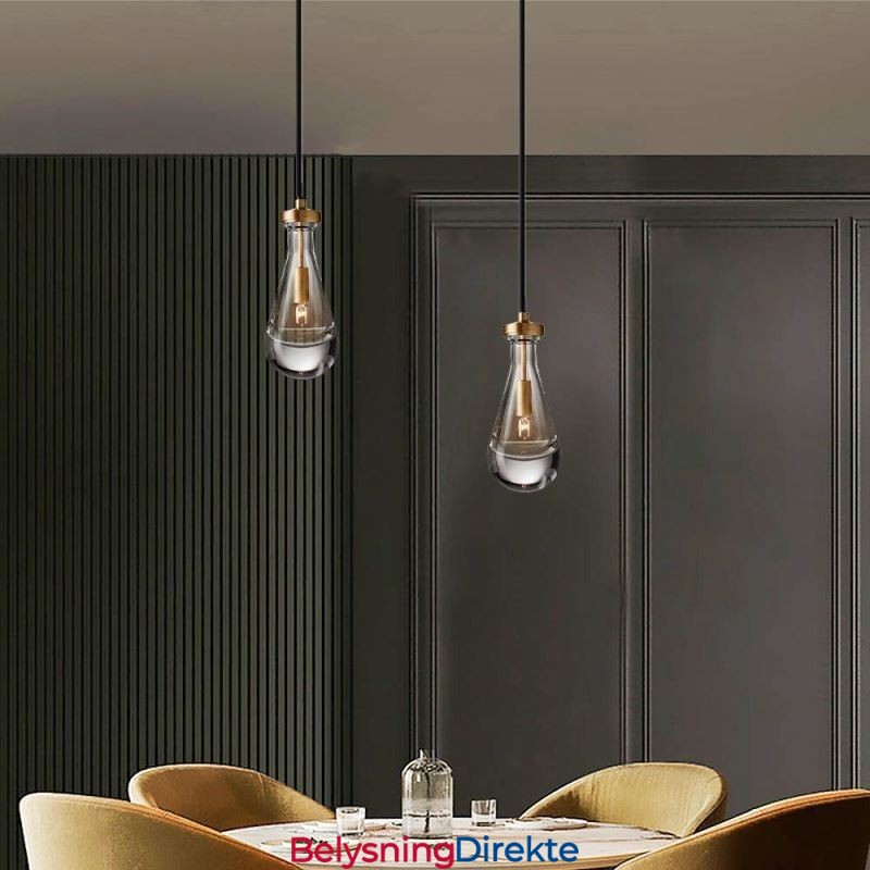 Vanndråpe Pendellampe Moderne Minimalistisk Kobber Kunst Taklampe