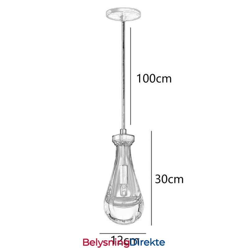 Vanndråpe Pendellampe Moderne Minimalistisk Kobber Kunst Taklampe