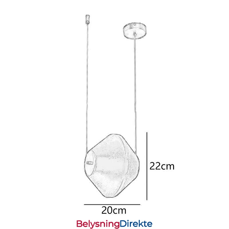 Pendellampe Moderne Enkel Liten Taklampe I Enkelt Glass