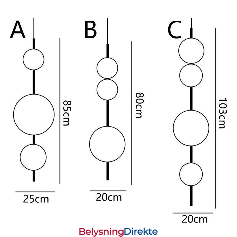 Pendellampe Moderne Minimalistisk Magic Beans Molecule Taklampe