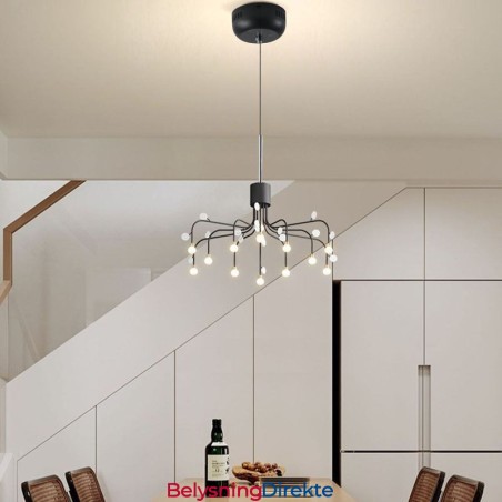 Pendellampe Nordisk Kreativ Naturhvit Taklampe 14 Lys