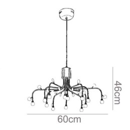 Pendellampe Nordisk Kreativ Naturhvit Taklampe 14 Lys